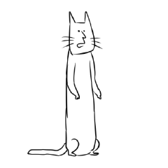 [LINEスタンプ] 胴の長い猫の画像（メイン）
