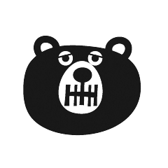 [LINEスタンプ] ゆるい黒熊さんの画像（メイン）