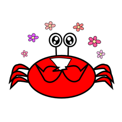 [LINEスタンプ] Crab crab crab