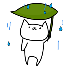 [LINEスタンプ] 白ネコの一日