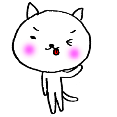 [LINEスタンプ] しろーいねこたち