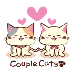 [LINEスタンプ] Couple Cat(夫婦ねこ)