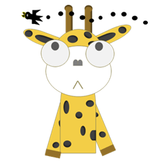 [LINEスタンプ] Big eyes giraffe LULU