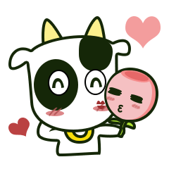 [LINEスタンプ] チューリーちゃんともーもー