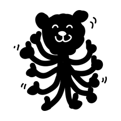 [LINEスタンプ] Very Black Bear