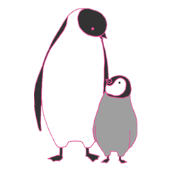 [LINEスタンプ] ペンギンの親子