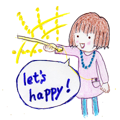 [LINEスタンプ] let's happy！の画像（メイン）