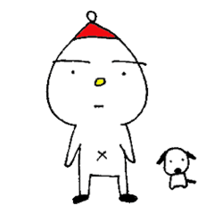 [LINEスタンプ] 白い子と白い犬。の画像（メイン）