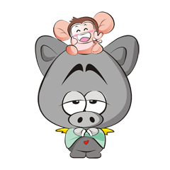 [LINEスタンプ] bun ＆ sharu