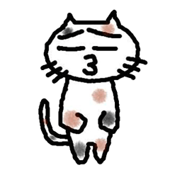 [LINEスタンプ] 三毛猫の猫美の画像（メイン）