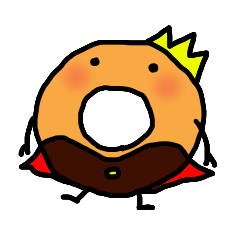 [LINEスタンプ] King Donut＆Ms.Cupcakeの画像（メイン）