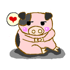 [LINEスタンプ] 元気なミニブタのヨシ坊