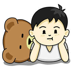 [LINEスタンプ] Khaopoon ＆ teddy Bear (Japan)