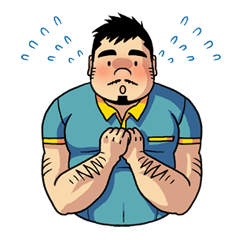 [LINEスタンプ] ムッチリクマ男の日常生活。