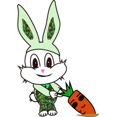 [LINEスタンプ] Camouflage rabbit ＆  carrots