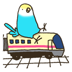 [LINEスタンプ] 電車でおでかけ with 小鳥