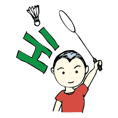 [LINEスタンプ] Wor Rak Badminton
