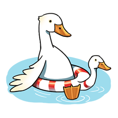 [LINEスタンプ] クエクエ鴨講ちゃん