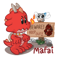 [LINEスタンプ] Mafai the dragonの画像（メイン）