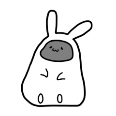 [LINEスタンプ] ずぼらうさぎ