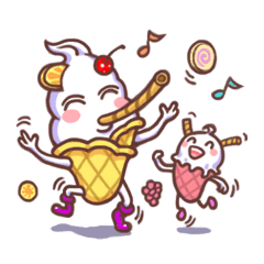 [LINEスタンプ] Ice Cream Man - Toby