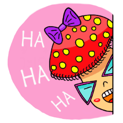 [LINEスタンプ] Mushroom and friends (English Version)