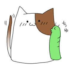 [LINEスタンプ] ねこと時々イモムシくん