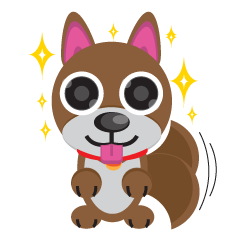 [LINEスタンプ] 茶色い犬チャイ子