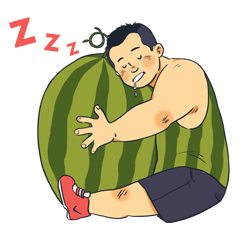 [LINEスタンプ] Watermelon-san