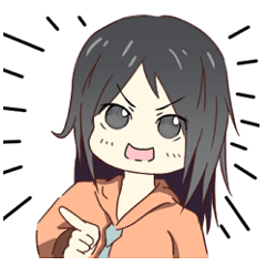 [LINEスタンプ] 口ぐせ少女