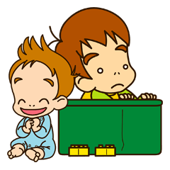 [LINEスタンプ] ちっちゃい兄弟