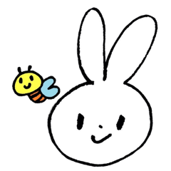 [LINEスタンプ] うさぎとはち