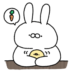 [LINEスタンプ] にんじんとしろうさぎ