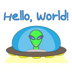 [LINEスタンプ] Martian Hello World！