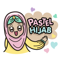 [LINEスタンプ] Pastel Hijabの画像（メイン）