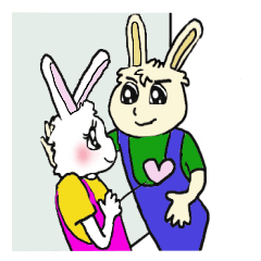 [LINEスタンプ] Rabbit Couple