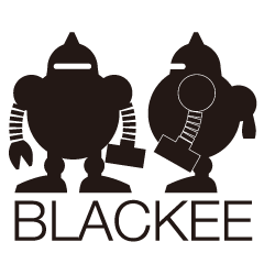 [LINEスタンプ] Almighty type robot BLACKEE