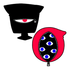 [LINEスタンプ] おめめ兄弟と愉快な仲間達