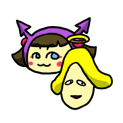 [LINEスタンプ] 天使田君と悪魔川さん
