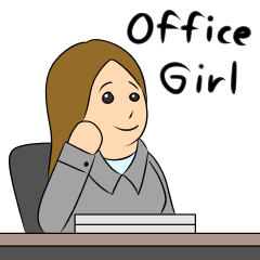 [LINEスタンプ] Expression OFFICE GIRL ！！