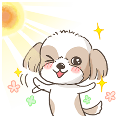 [LINEスタンプ] Sarah ＆ King (Lovely Shih Tzu)