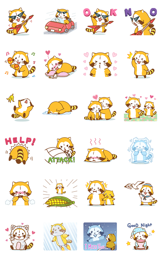 ROCK♪ラスカル アニメスタンプのスタンプ詳細