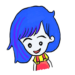 [LINEスタンプ] Blue hair