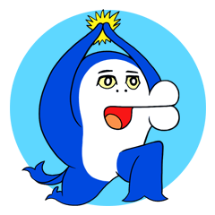 [LINEスタンプ] イルカのイルカくんの画像（メイン）