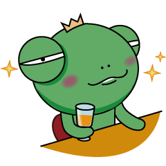 [LINEスタンプ] Often absurd frog prince