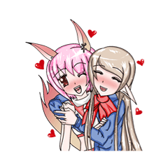 [LINEスタンプ] The lock and Ms. Hu enriches the emotion