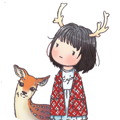 [LINEスタンプ] Oh！ My Deer Debbie Japan Ver.