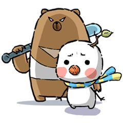 [LINEスタンプ] Snowdoll and Mr. bear