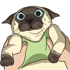 [LINEスタンプ] LodChong the siamese cat