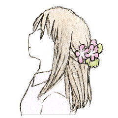 [LINEスタンプ] お花と女の子